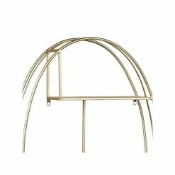 Benzara 4-Tier Wood/Metal Hanging Shelf, 23.75", Gold/Brown (BM227368) -Outlet Shelving for Your Workspace Store unnamed file 112