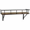 Benzara Wood/Metal Hanging Shelf, 19", Brown/Black (BM210581) 2 Benzara Wood/Metal Hanging Shelf, 19", Brown/Black (BM210581) -Outlet Shelving for Your Workspace Store unnamed file 123