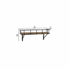 Benzara Wood/Metal Hanging Shelf, 19", Brown/Black (BM210581) -Outlet Shelving for Your Workspace Store unnamed file 127