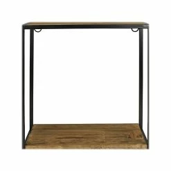 Benzara 2-Tier Wood/Metal Hanging Shelf, 10", Brown (BM239880) 10 Benzara 2-Tier Wood/Metal Hanging Shelf, 10", Brown (BM239880) -Outlet Shelving for Your Workspace Store unnamed file 132