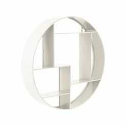 Benzara 4-Tier Metal Hanging Shelf, White (BM180533)