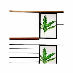 Benzara 3-Tier Wood/Metal Hanging Shelf, 19", Brown/Black (BM272856) 9 Benzara 3-Tier Wood/Metal Hanging Shelf, 19", Brown/Black (BM272856) -Outlet Shelving for Your Workspace Store unnamed file 151