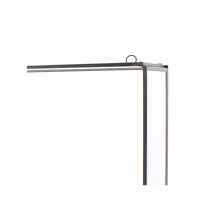 Benzara Metal/Glass Hanging Shelf, 8", Gray/Clear (BM223189) 4 Benzara Metal/Glass Hanging Shelf, 8", Gray/Clear (BM223189) - Image 2