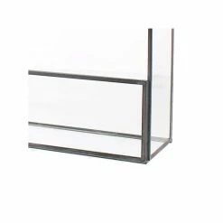 Benzara Metal/Glass Hanging Shelf, 8", Gray/Clear (BM223189) 8 Benzara Metal/Glass Hanging Shelf, 8", Gray/Clear (BM223189) -Outlet Shelving for Your Workspace Store unnamed file 156