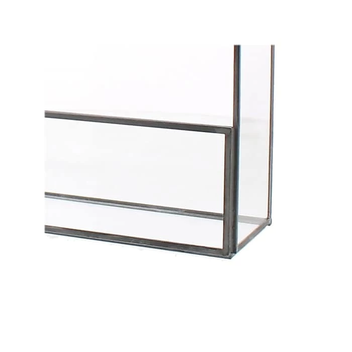 Benzara Metal/Glass Hanging Shelf, 8", Gray/Clear (BM223189) 5 Benzara Metal/Glass Hanging Shelf, 8", Gray/Clear (BM223189) - Image 3