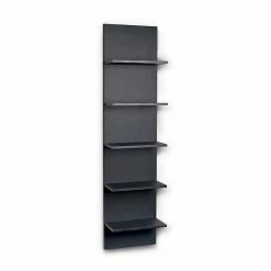 Danya B FF5120 Black Grain Finish Wide Column Wall Shelf