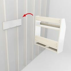 Prepac 2-Tier Floating Wine And Liquor Rack, White (WSOW-0202-1) -Outlet Shelving for Your Workspace Store unnamed file 163