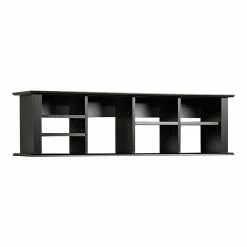 Prepac 4 Particle Board Hanging Shelves, 48"W, Black (BHD-1348)