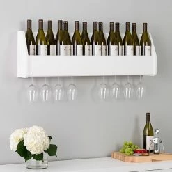 Prepac Floating Wine Rack, White (WSOW-0200-1) -Outlet Shelving for Your Workspace Store unnamed file 186