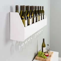 Prepac Floating Wine Rack, White (WSOW-0200-1) -Outlet Shelving for Your Workspace Store unnamed file 187