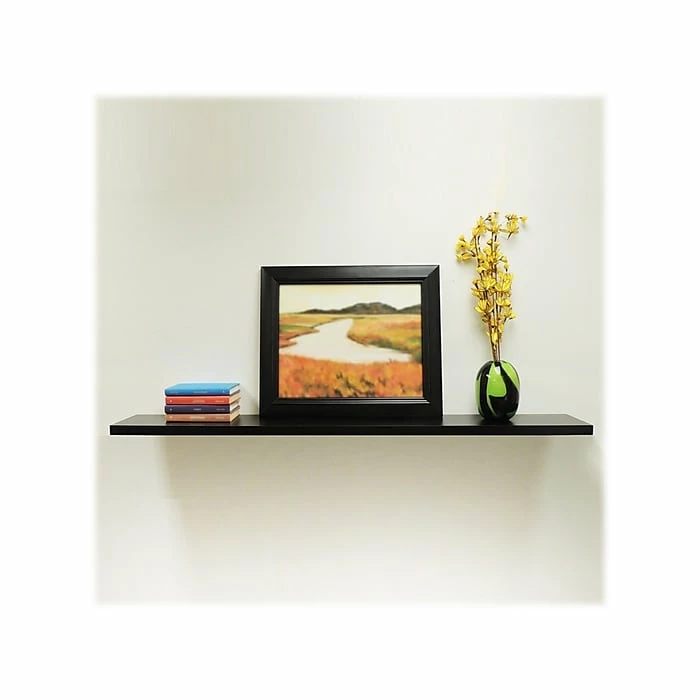 Eden Grove Slim MDF Mounted Shelf, 48", Black (9084674) 2 Eden Grove Slim MDF Mounted Shelf, 48", Black (9084674)