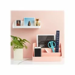Poppin Polystyrene Mounted Wall Shelf, 12.5", White (105098) -Outlet Shelving for Your Workspace Store unnamed file 193