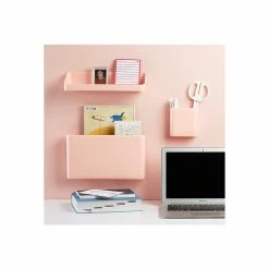Poppin Polystyrene Mounted Wall Shelf, 12.5", Blush (105095) -Outlet Shelving for Your Workspace Store unnamed file 201