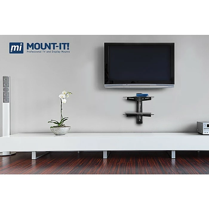 Mount-It! Floating Wall Mounted Shelf Bracket Stand, Black (MI-892) 4 Mount-It! Floating Wall Mounted Shelf Bracket Stand, Black (MI-892) - Image 2