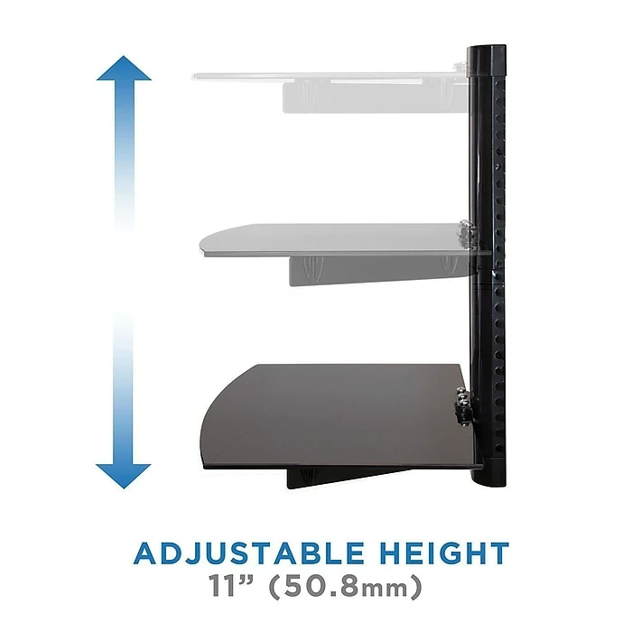 Mount-It! Floating Wall Mounted Shelf Bracket Stand, Black (MI-892) 6 Mount-It! Floating Wall Mounted Shelf Bracket Stand, Black (MI-892) - Image 4