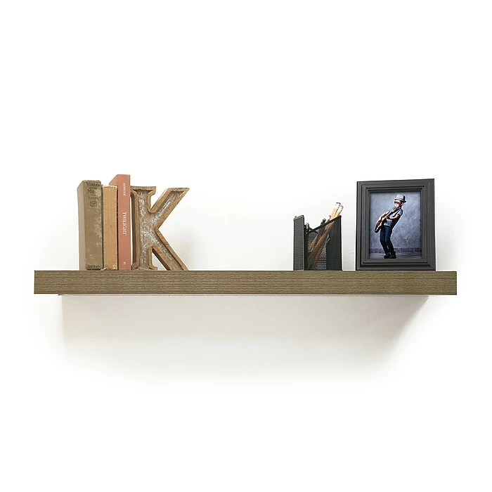 Eden Grove Mixed Materials Mounted Wall Shelf, 48", Gray Oak (9602042E) 4 Eden Grove Mixed Materials Mounted Wall Shelf, 48", Gray Oak (9602042E) - Image 2