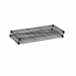 Safco Industrial 2-Shelf Metal Extra Shelf, 36", Black (5287BL)