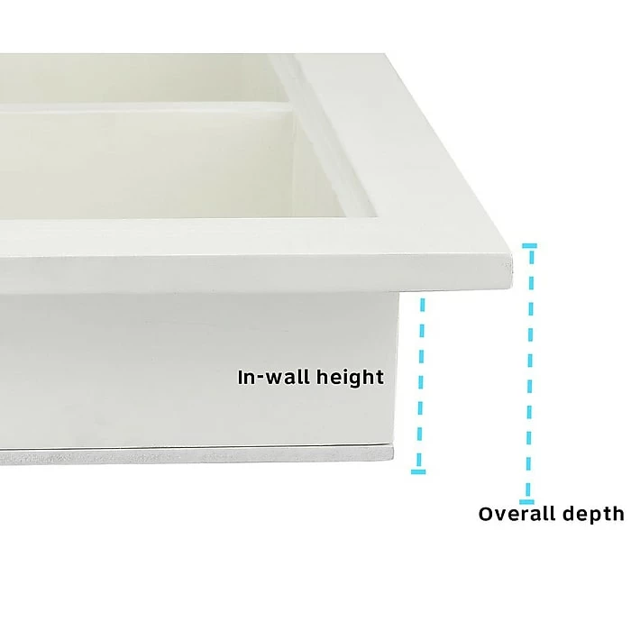 AdirHome Recessed Wall Mount Shelf, Wooden Utility Storage Shelf, 12.75'' W, White (515-01-WHI) 7 AdirHome Recessed Wall Mount Shelf, Wooden Utility Storage Shelf, 12.75'' W, White (515-01-WHI) - Image 5