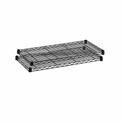 Safco Commercial Extra 2-Shelf Metal Shelf, 48", Black (5242BL)