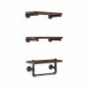 Benzara Wood/Metal Mounted Shelves, 20", Brown, 3/Set (BM238326) -Outlet Shelving for Your Workspace Store unnamed file 288