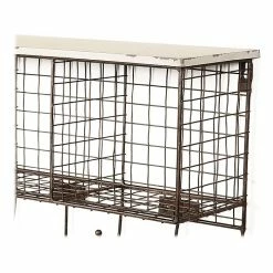 Benzara Metal Mounted Shelf With 9 Hooks, 30", White/Black (BM144190) -Outlet Shelving for Your Workspace Store unnamed file 296