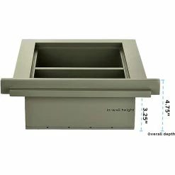 AdirHome Recessed Wall Mount Shelf, Wooden Utility Storage Shelf, 12.75'' W, Green (515-01-GRN) -Outlet Shelving for Your Workspace Store unnamed file 301