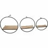 Benzara Wood/Metal Mounted Shelf, 15.75", Brown/Black, 3/Set (BM161344) -Outlet Shelving for Your Workspace Store unnamed file 306
