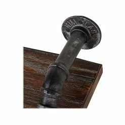 Benzara Wood/Metal Mounted Shelf, 24", Walnut Brown/Gray (BM155702) -Outlet Shelving for Your Workspace Store unnamed file 315