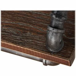 Benzara Wood/Metal Mounted Shelf, 24", Walnut Brown/Gray (BM155702) -Outlet Shelving for Your Workspace Store unnamed file 316