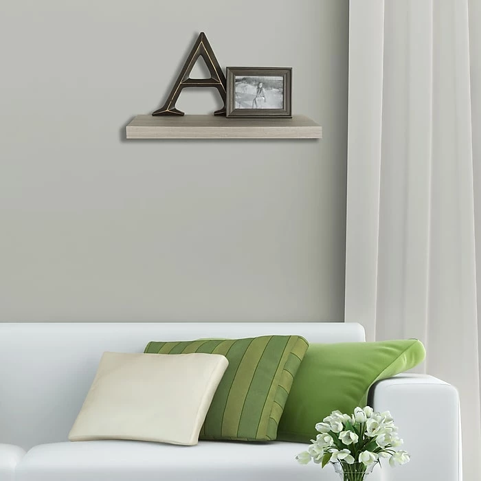 Eden Grove Floating Single Wall Shelf, 24"W, Driftwood (0191903) 4 Eden Grove Floating Single Wall Shelf, 24"W, Driftwood (0191903) - Image 3