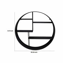 Benzara 4-Tier Metal Mounted Shelf, 36.02", Black (BM205168) -Outlet Shelving for Your Workspace Store unnamed file 322