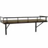 Benzara Wood/Metal Mounted Shelf, 24", Brown/Black (BM209839) -Outlet Shelving for Your Workspace Store unnamed file 323