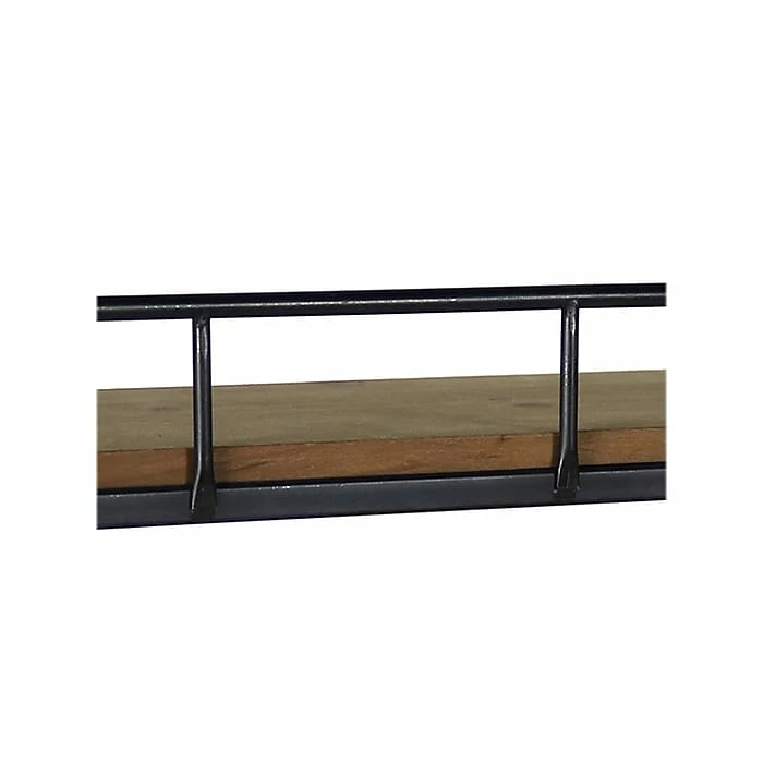 Benzara Wood/Metal Mounted Shelf, 24", Brown/Black (BM209839) 5 Benzara Wood/Metal Mounted Shelf, 24", Brown/Black (BM209839) - Image 3
