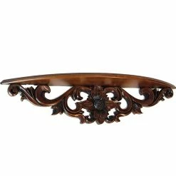 Benzara Plywood Mounted Shelf, 24", Brown (BM210438)