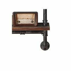 Benzara 3-Tier Wood/Metal Mounted Shelf, 30", Walnut Brown/Gray (BM155699) 9 Benzara 3-Tier Wood/Metal Mounted Shelf, 30", Walnut Brown/Gray (BM155699) -Outlet Shelving for Your Workspace Store unnamed file 381