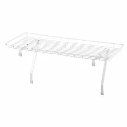 Household Essentials Over The Washer Storage Laundry Shelf, 26 1/2"L X 10"W, White (05100)