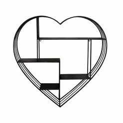 Benzara 4-Tier Metal Mounted Shelf, 31.5", Black (BM188150)