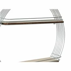 Benzara 2-Tier Wood/Metal Mounted Shelf, 21.5", Silver/Brown (BM209447) -Outlet Shelving for Your Workspace Store unnamed file 393