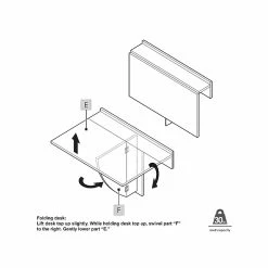 Eden Grove MDF Mounted Desk Shelf, 30", White (9502010) -Outlet Shelving for Your Workspace Store unnamed file 430
