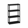 Iceberg Rough 'N Ready 4-Shelf Polypropylene Stand Alone, 32"W, Black (20841)