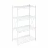 Honey-Can-Do 4-Tier Wire Shelving Unit, White (SHF-05270)