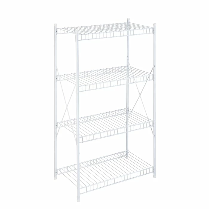 Honey-Can-Do 4-Tier Wire Shelving Unit, White (SHF-05270) 3 Honey-Can-Do 4-Tier Wire Shelving Unit, White (SHF-05270)