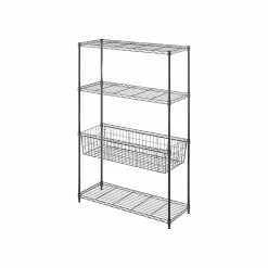 Whitmor Supreme 4-Tier 54" Storage Center Rack, Black (6310-7205)