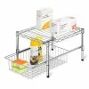 Honey-Can-Do Stacking Cabinet Organizer, 18"W, Chrome (SHF-01867)
