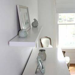 Eden Grove Slim Single Wall Shelf, 60"W, White (9084672) -Outlet Shelving for Your Workspace Store unnamed file 48