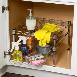 Honey-Can-Do Stacking Cabinet Organizer, 18"W, Chrome (SHF-01867) -Outlet Shelving for Your Workspace Store unnamed file 481