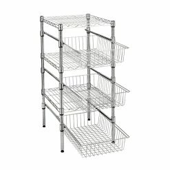 Honey-Can-Do Stacking Cabinet Organizer, 18"W, Chrome (SHF-01867) -Outlet Shelving for Your Workspace Store unnamed file 485