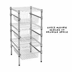 Honey-Can-Do Stacking Cabinet Organizer, 18"W, Chrome (SHF-01867) -Outlet Shelving for Your Workspace Store unnamed file 486