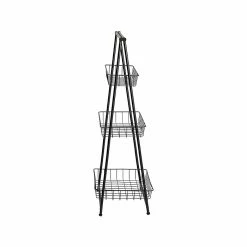 Honey-Can-Do 3-Tier Metal Stand Alone Folding A-Frame Entryway Shelf, 17", Black (SHF-08580) -Outlet Shelving for Your Workspace Store unnamed file 507
