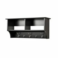 Prepac™ Wide Hanging Entryway Shelf, 36" X 11.5", Black